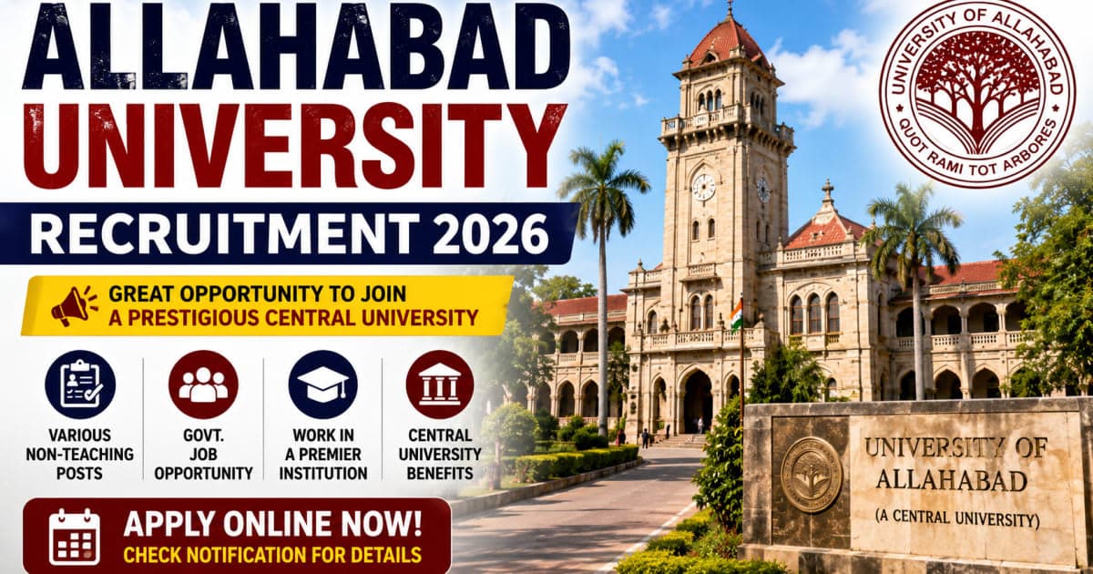 Allahabad University Research Assistant and Field Investigators Recruitment 2026