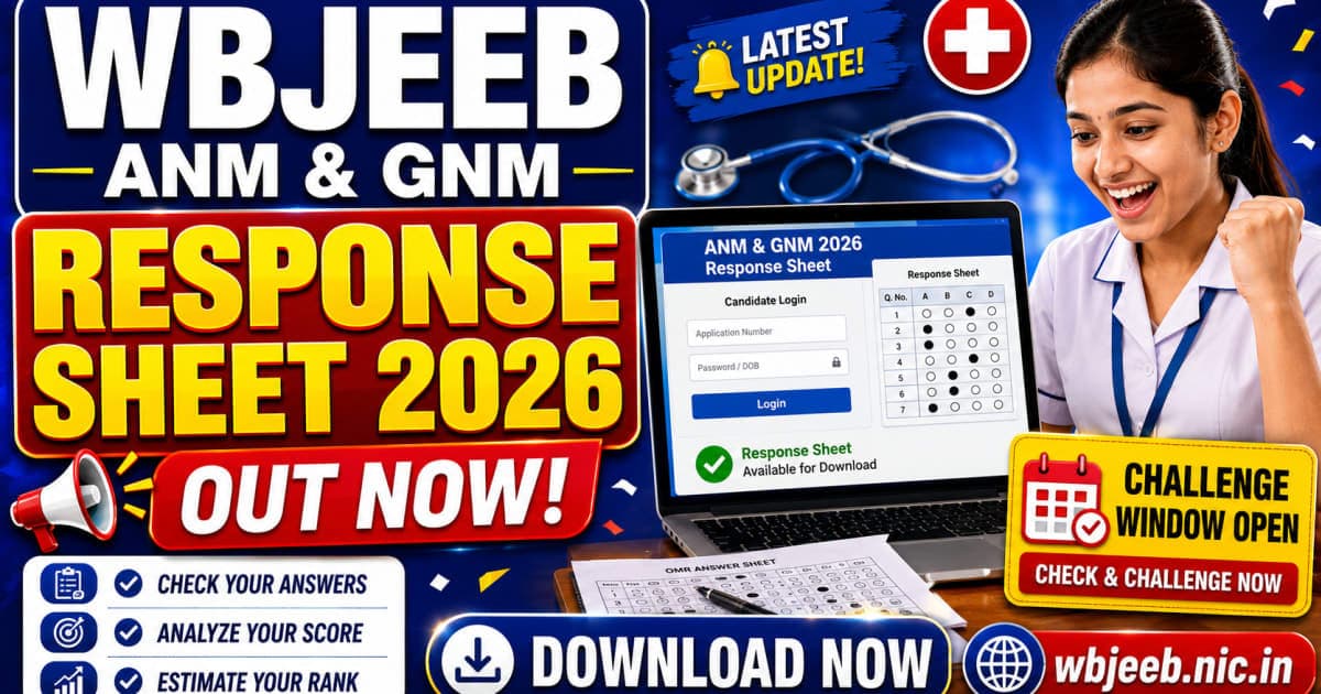 WBJEEB ANM, GNM 2026 Response Sheet Released