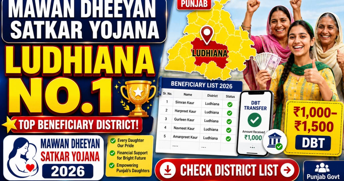 Ludhiana Tops Beneficiary List Under Mawan Dheeyan Satkar Yojana 2026