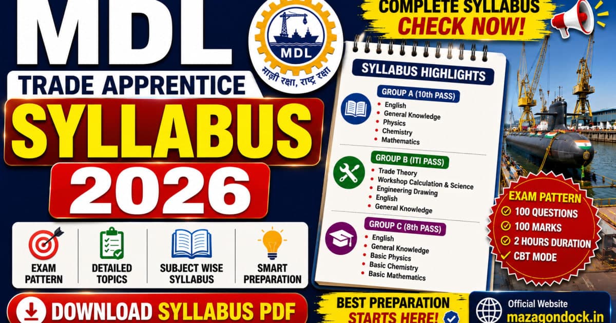 MDL Trade Apprentice Syllabus 2026