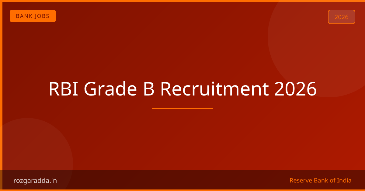 RBI Grade B Recruitment 2026