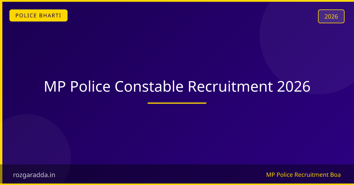 MP Police Constable Recruitment 2026